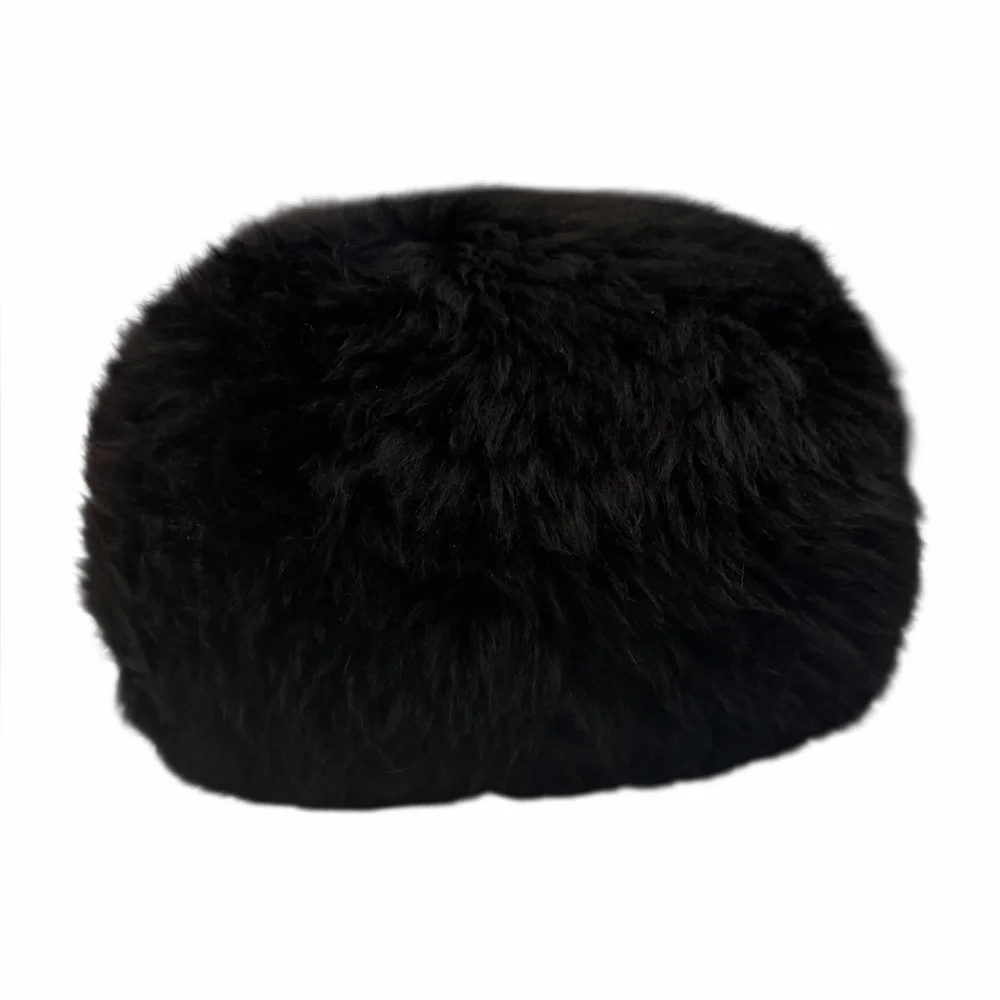 Vintage Beimar Black Tuscan Italian Dyed Lamb Fur Winter Hat Made in Italy